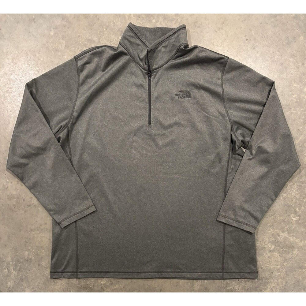 The North Face 1/4 Zip Fleece Sweater Men 3XL Gray Pullover Outdoor XXXL